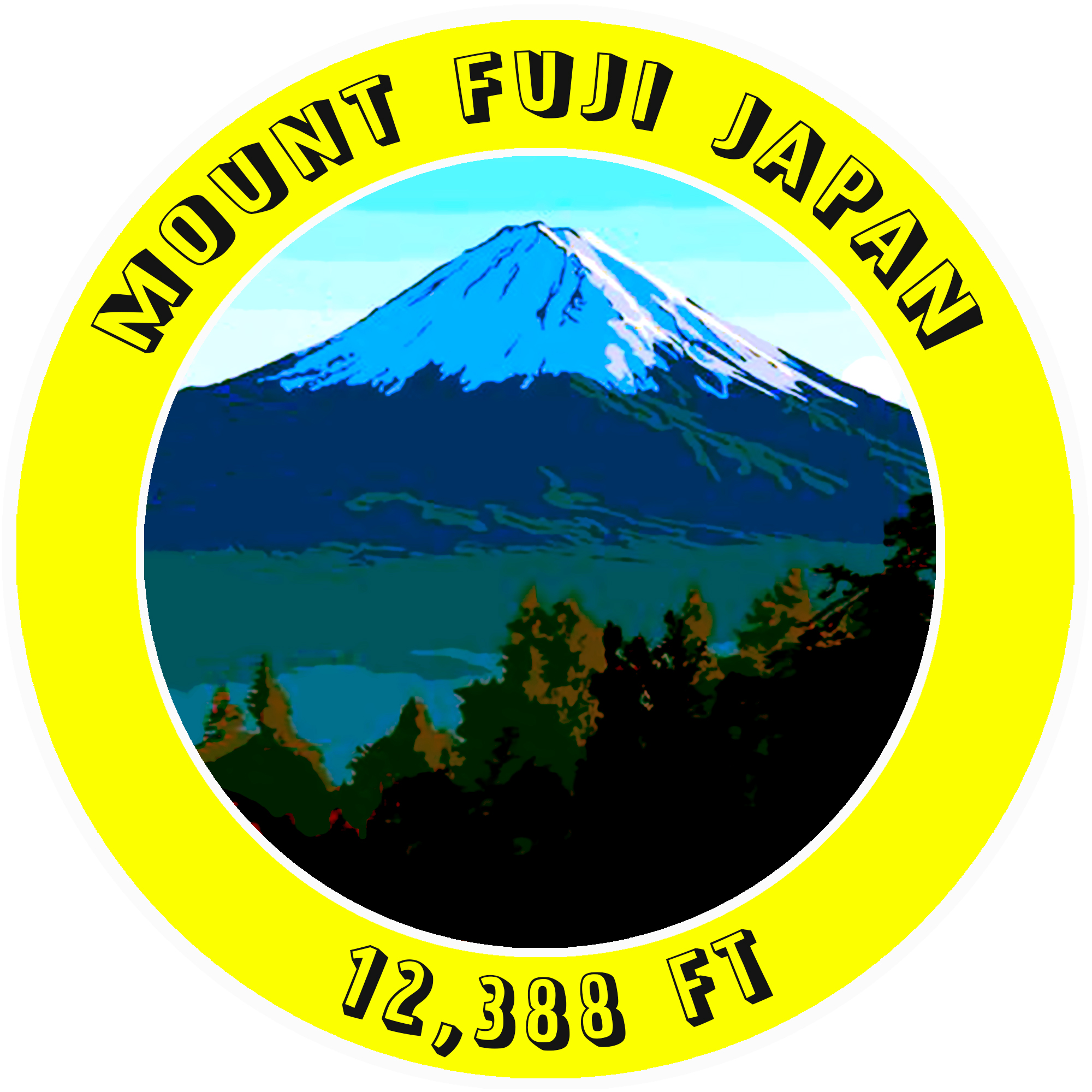 Mount Fuji 12,388ft - Car Truck Window Bumper Graphics Sticker Decal Souvenir