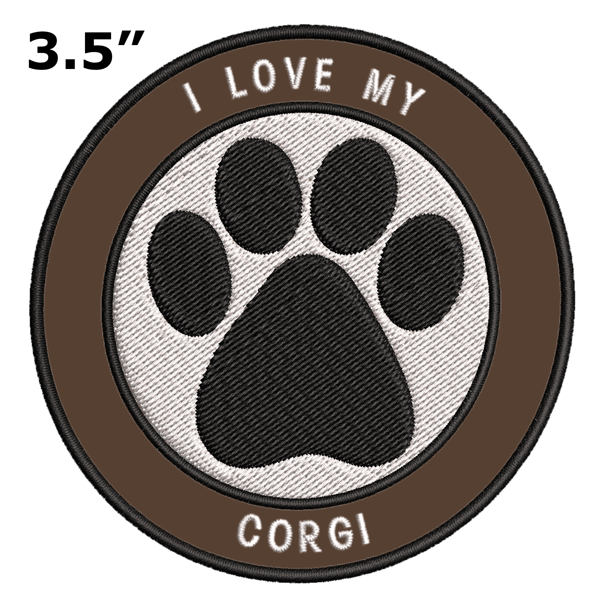 thumbnail 7  - I Love my Corgi 3.5&#034; Embroidered Iron or Sew-on Patch Canine Dog Breed Series
