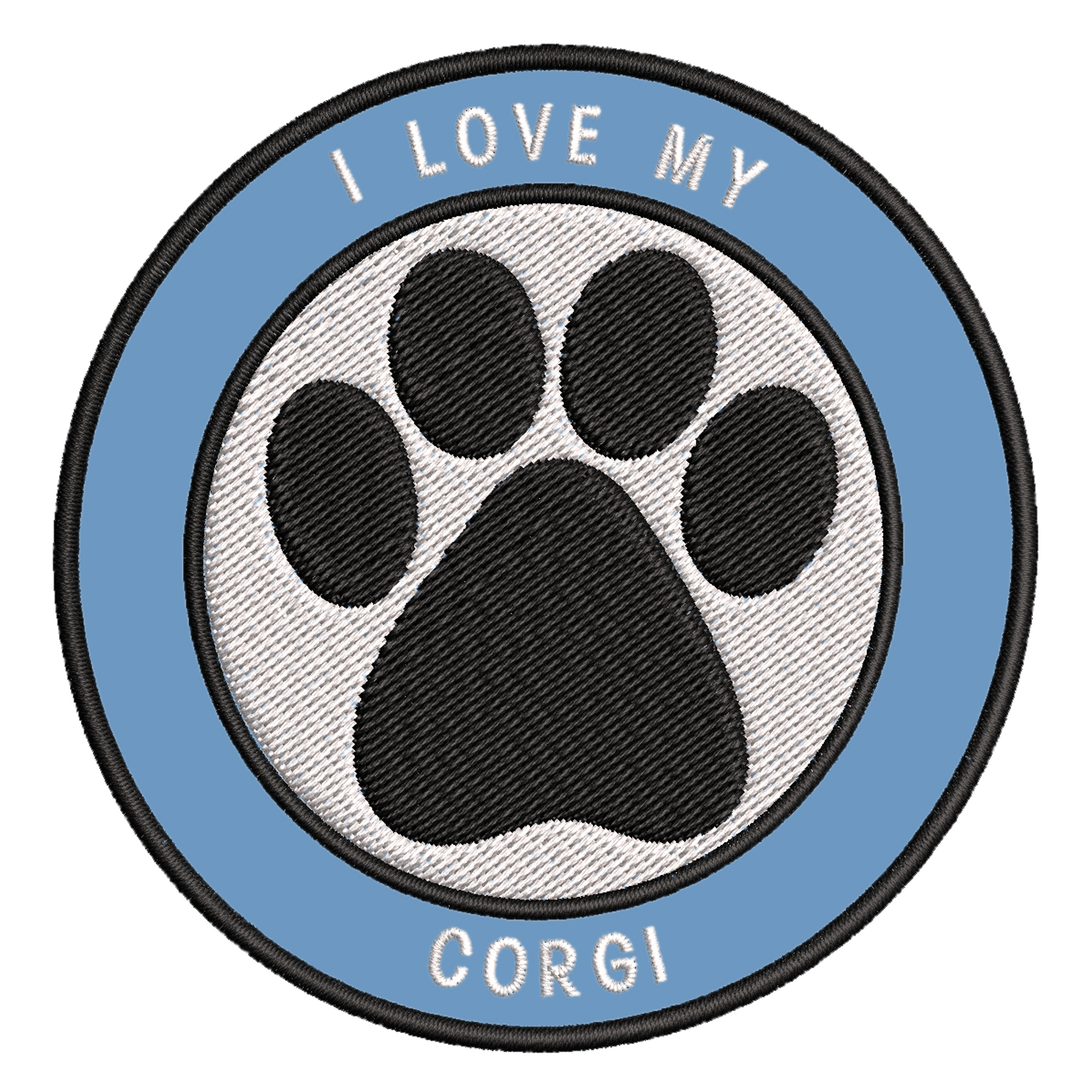 thumbnail 14  - I Love my Corgi 3.5&#034; Embroidered Iron or Sew-on Patch Canine Dog Breed Series