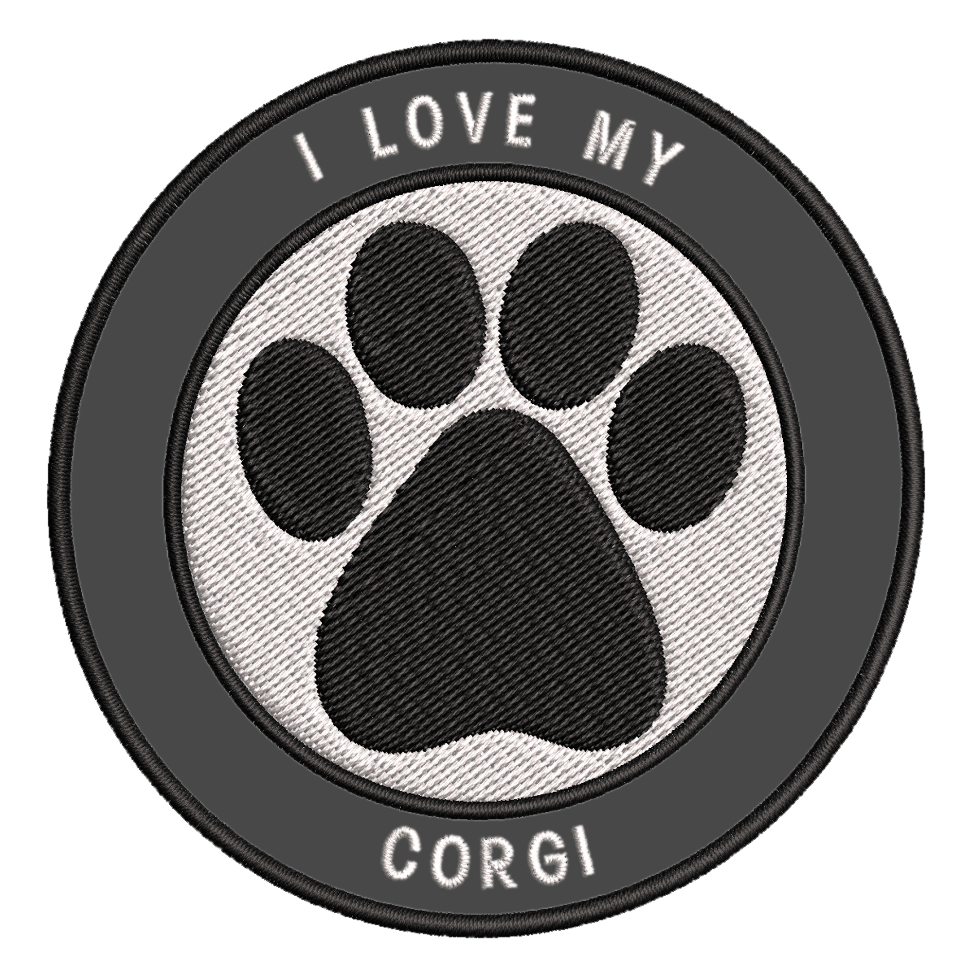 thumbnail 17  - I Love my Corgi 3.5&#034; Embroidered Iron or Sew-on Patch Canine Dog Breed Series