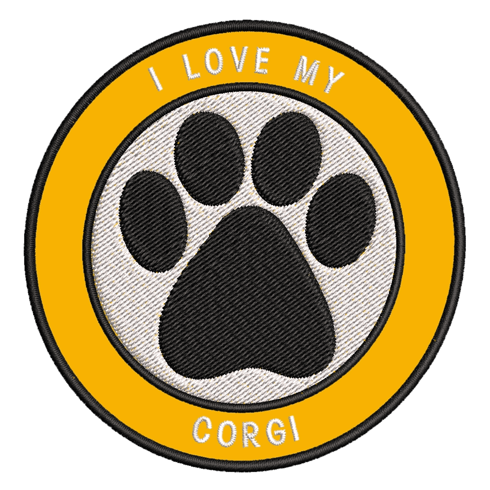 thumbnail 23  - I Love my Corgi 3.5&#034; Embroidered Iron or Sew-on Patch Canine Dog Breed Series