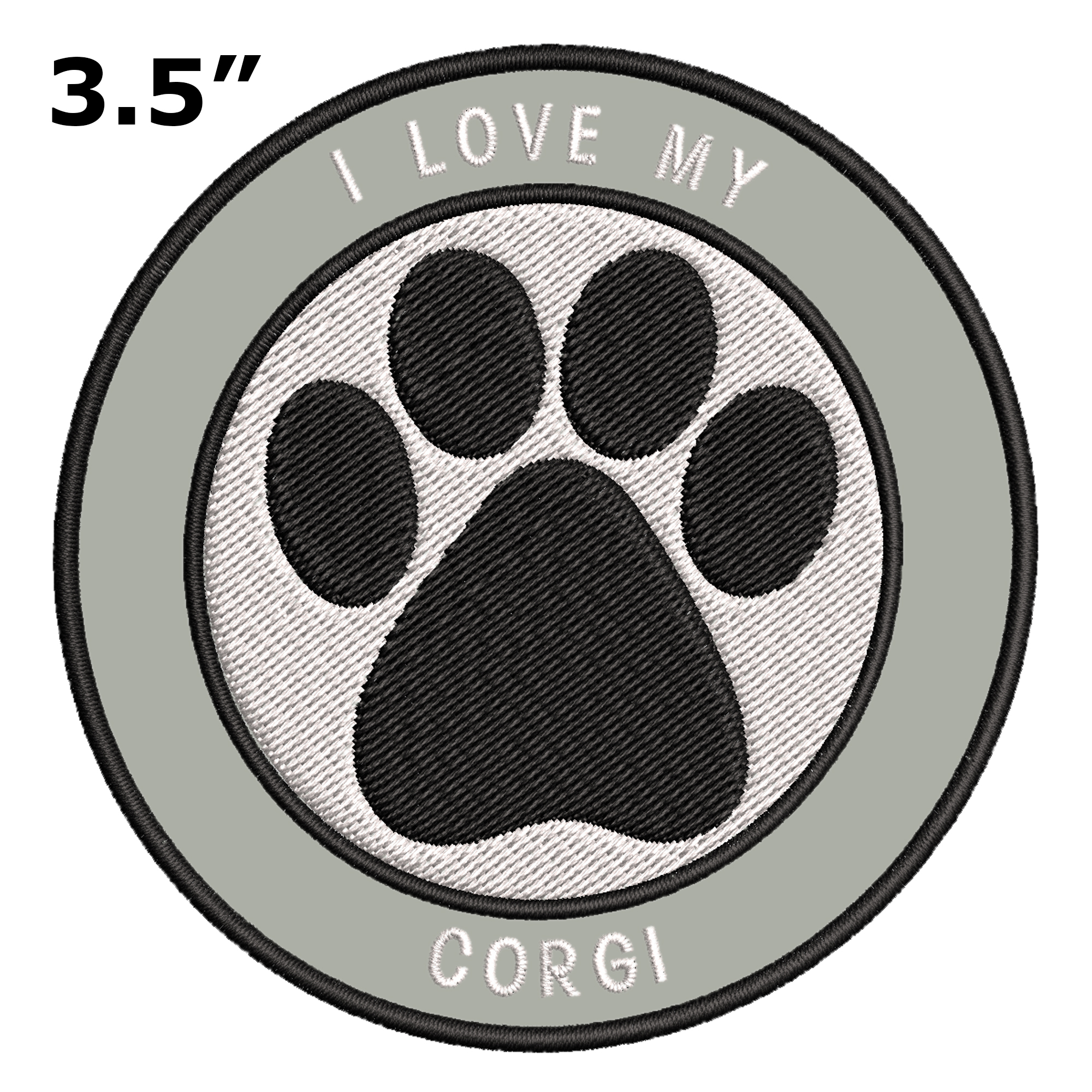 thumbnail 25  - I Love my Corgi 3.5&#034; Embroidered Iron or Sew-on Patch Canine Dog Breed Series