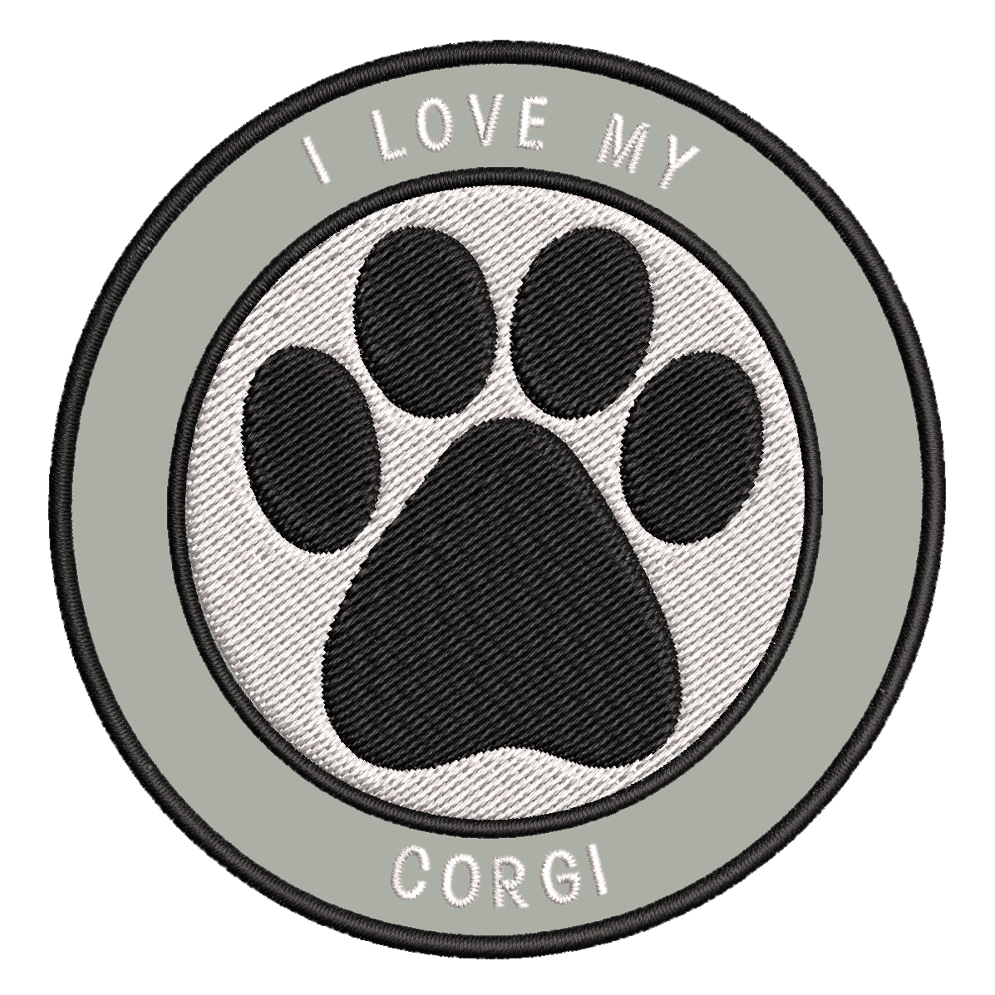 thumbnail 26  - I Love my Corgi 3.5&#034; Embroidered Iron or Sew-on Patch Canine Dog Breed Series