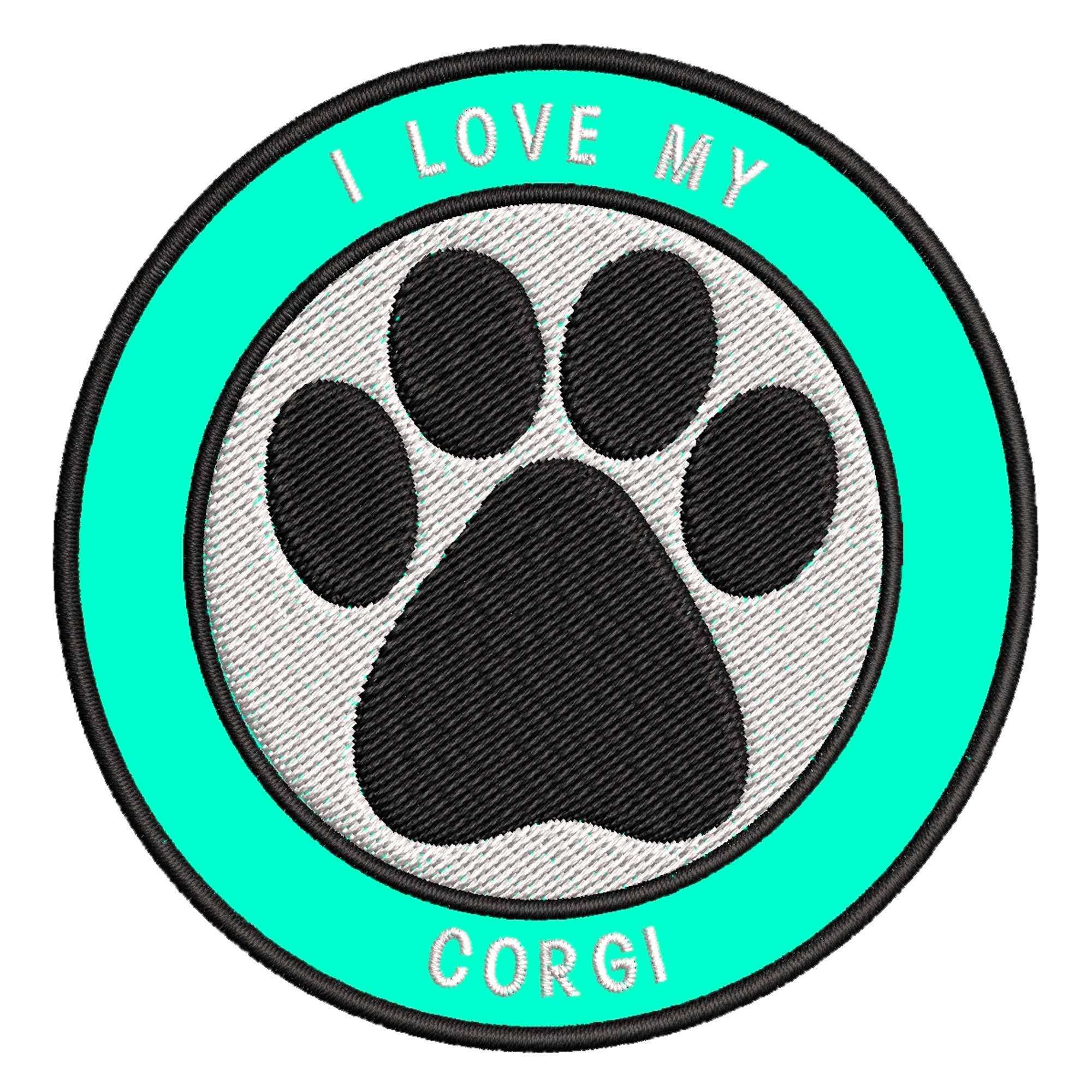 thumbnail 32  - I Love my Corgi 3.5&#034; Embroidered Iron or Sew-on Patch Canine Dog Breed Series