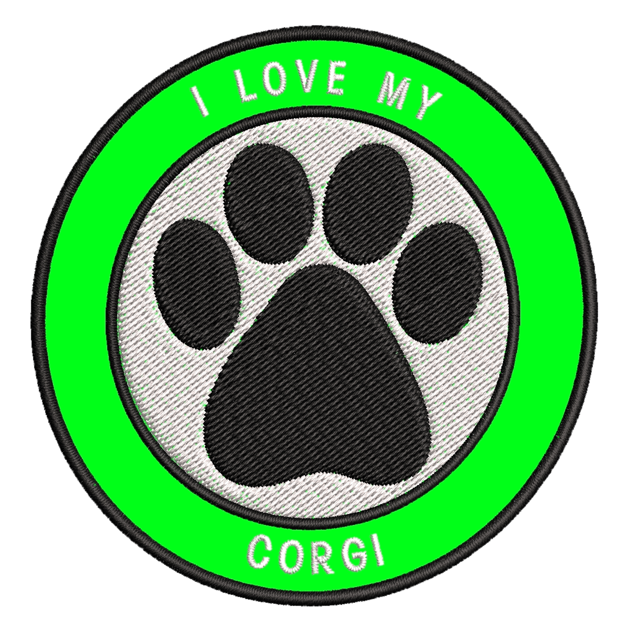 thumbnail 35  - I Love my Corgi 3.5&#034; Embroidered Iron or Sew-on Patch Canine Dog Breed Series