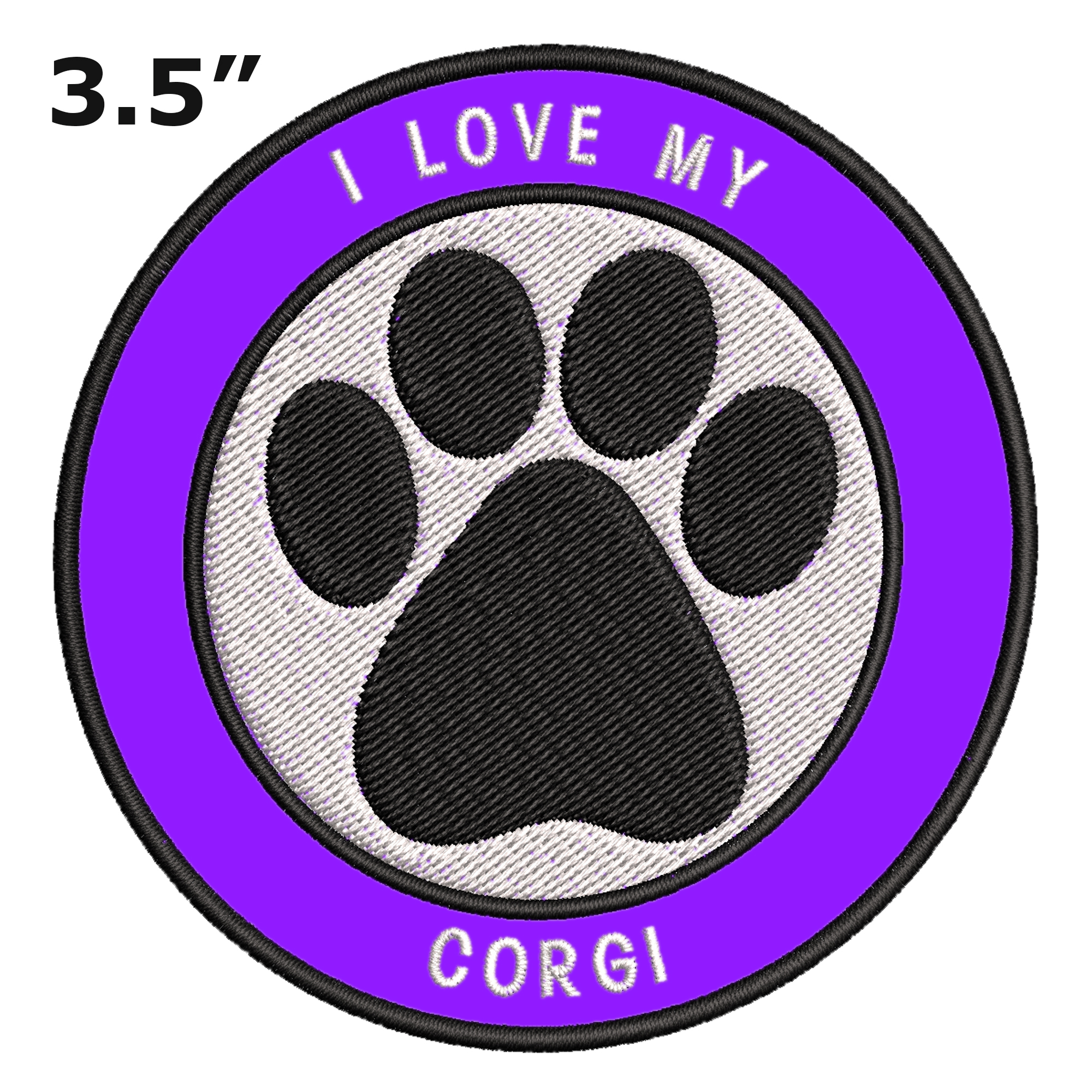 thumbnail 40  - I Love my Corgi 3.5&#034; Embroidered Iron or Sew-on Patch Canine Dog Breed Series