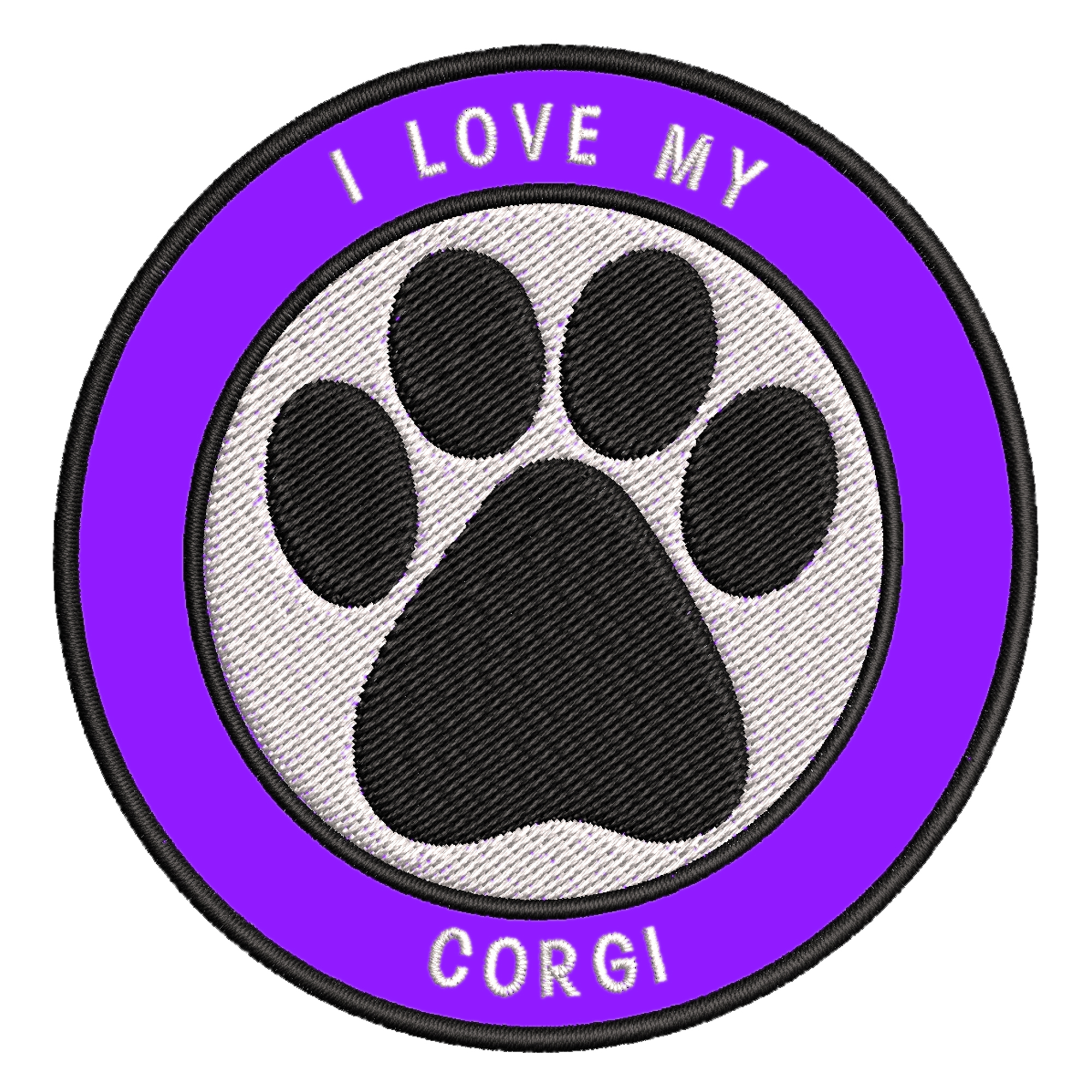 thumbnail 41  - I Love my Corgi 3.5&#034; Embroidered Iron or Sew-on Patch Canine Dog Breed Series