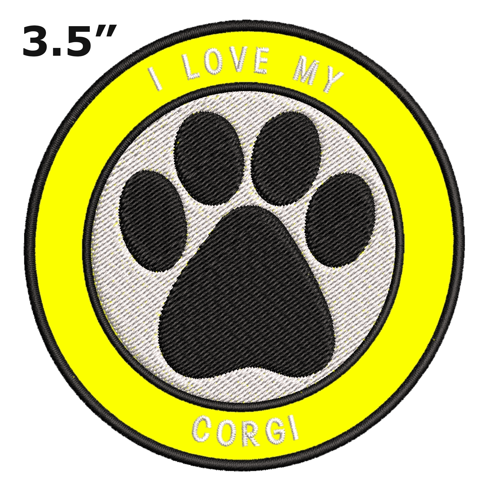 thumbnail 43  - I Love my Corgi 3.5&#034; Embroidered Iron or Sew-on Patch Canine Dog Breed Series