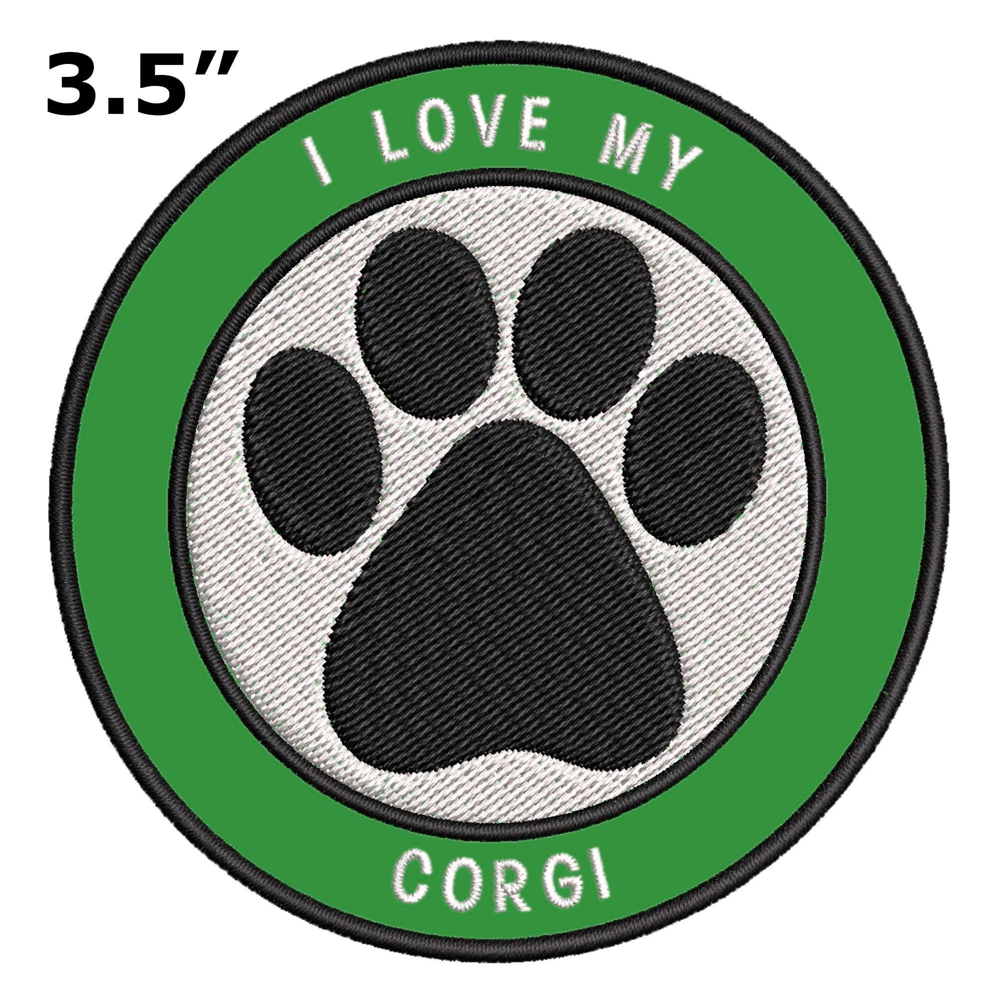 thumbnail 46  - I Love my Corgi 3.5&#034; Embroidered Iron or Sew-on Patch Canine Dog Breed Series
