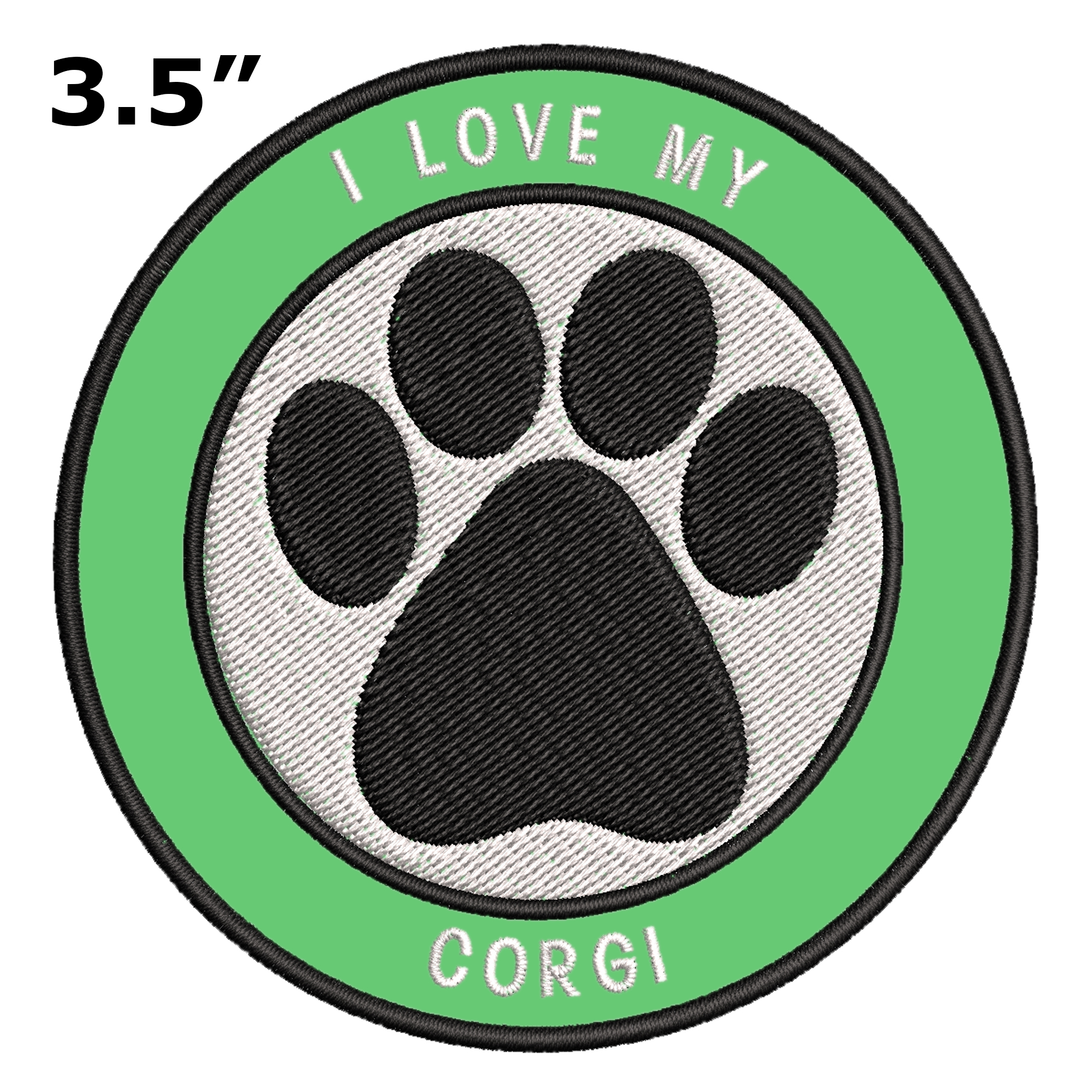thumbnail 49  - I Love my Corgi 3.5&#034; Embroidered Iron or Sew-on Patch Canine Dog Breed Series