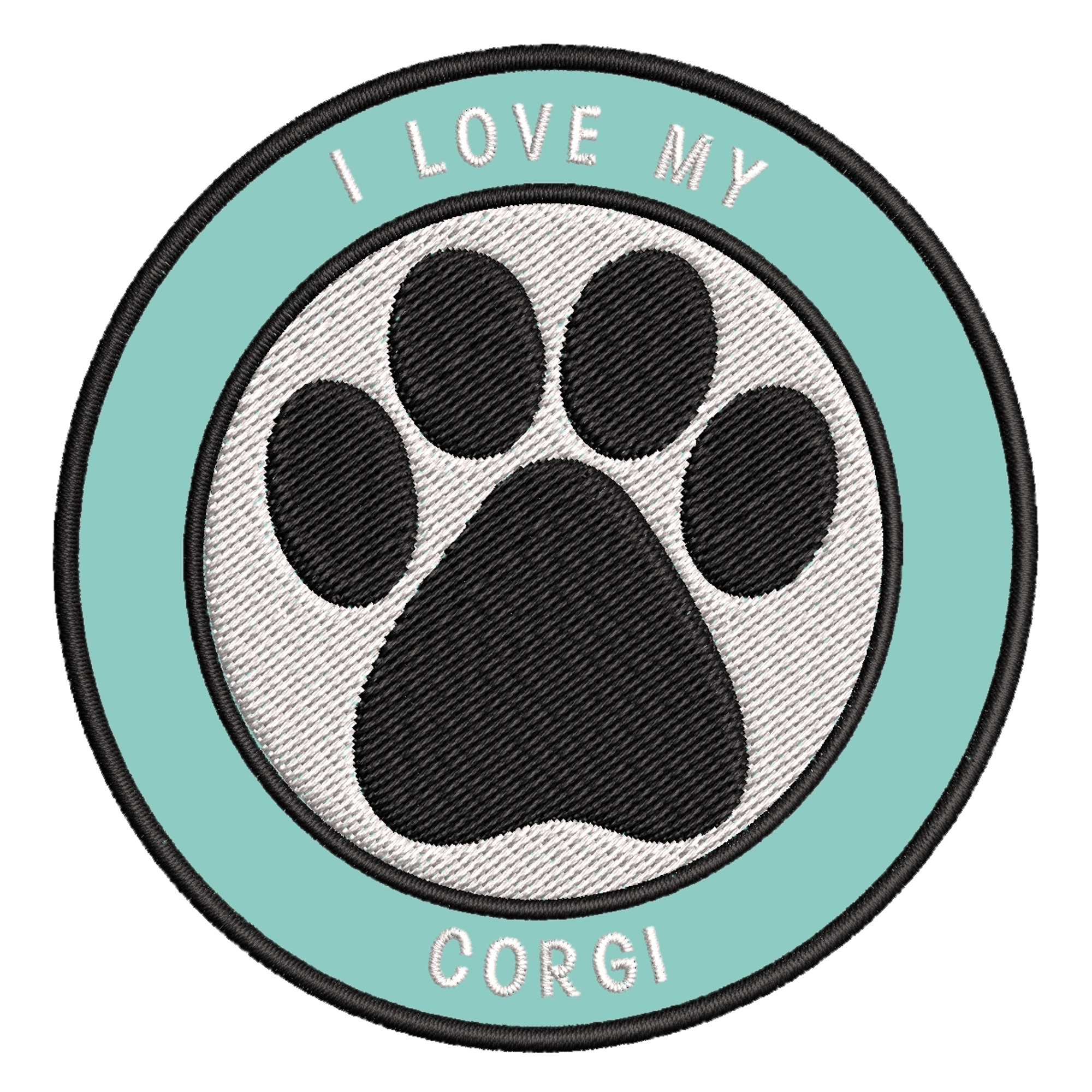 thumbnail 53  - I Love my Corgi 3.5&#034; Embroidered Iron or Sew-on Patch Canine Dog Breed Series