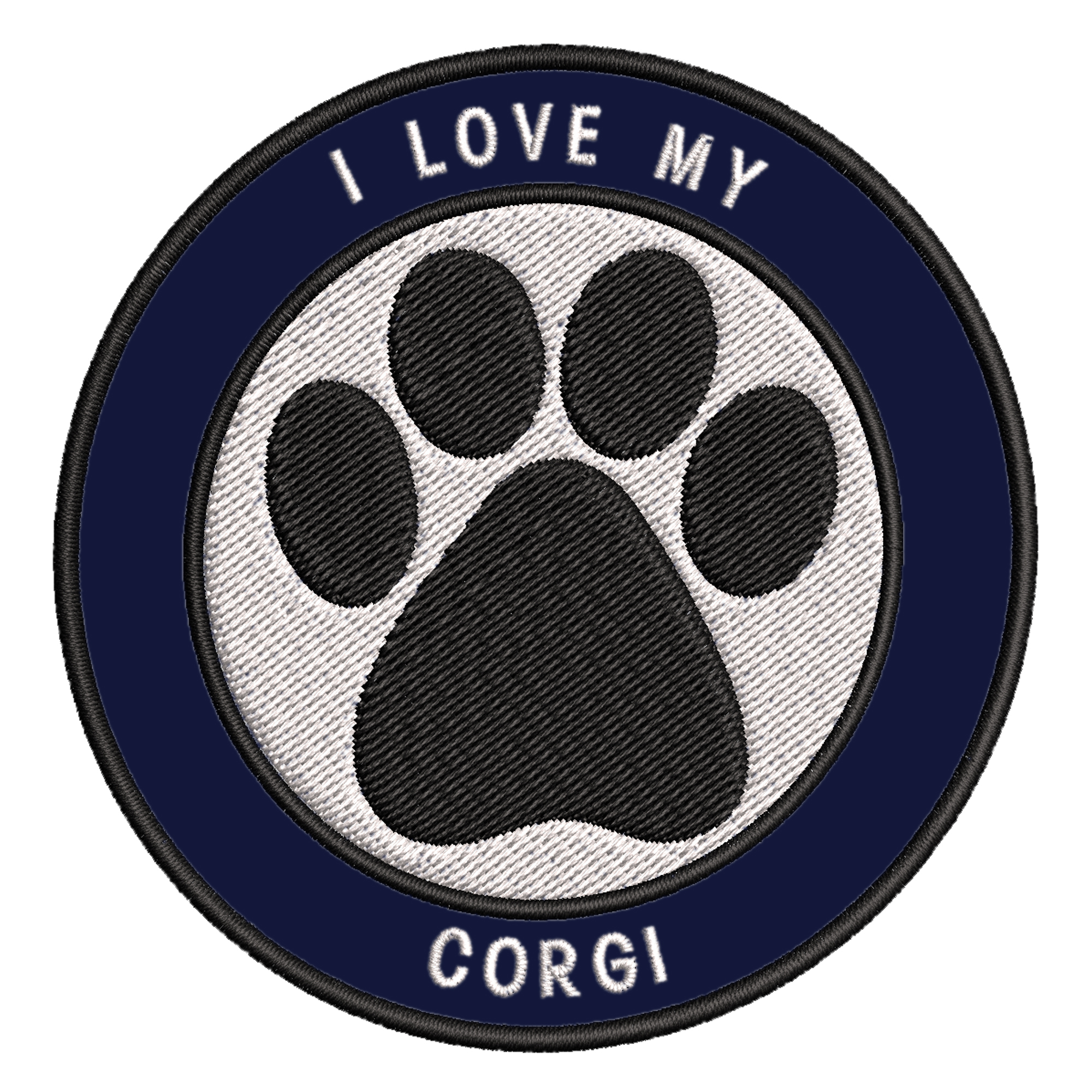 thumbnail 56  - I Love my Corgi 3.5&#034; Embroidered Iron or Sew-on Patch Canine Dog Breed Series