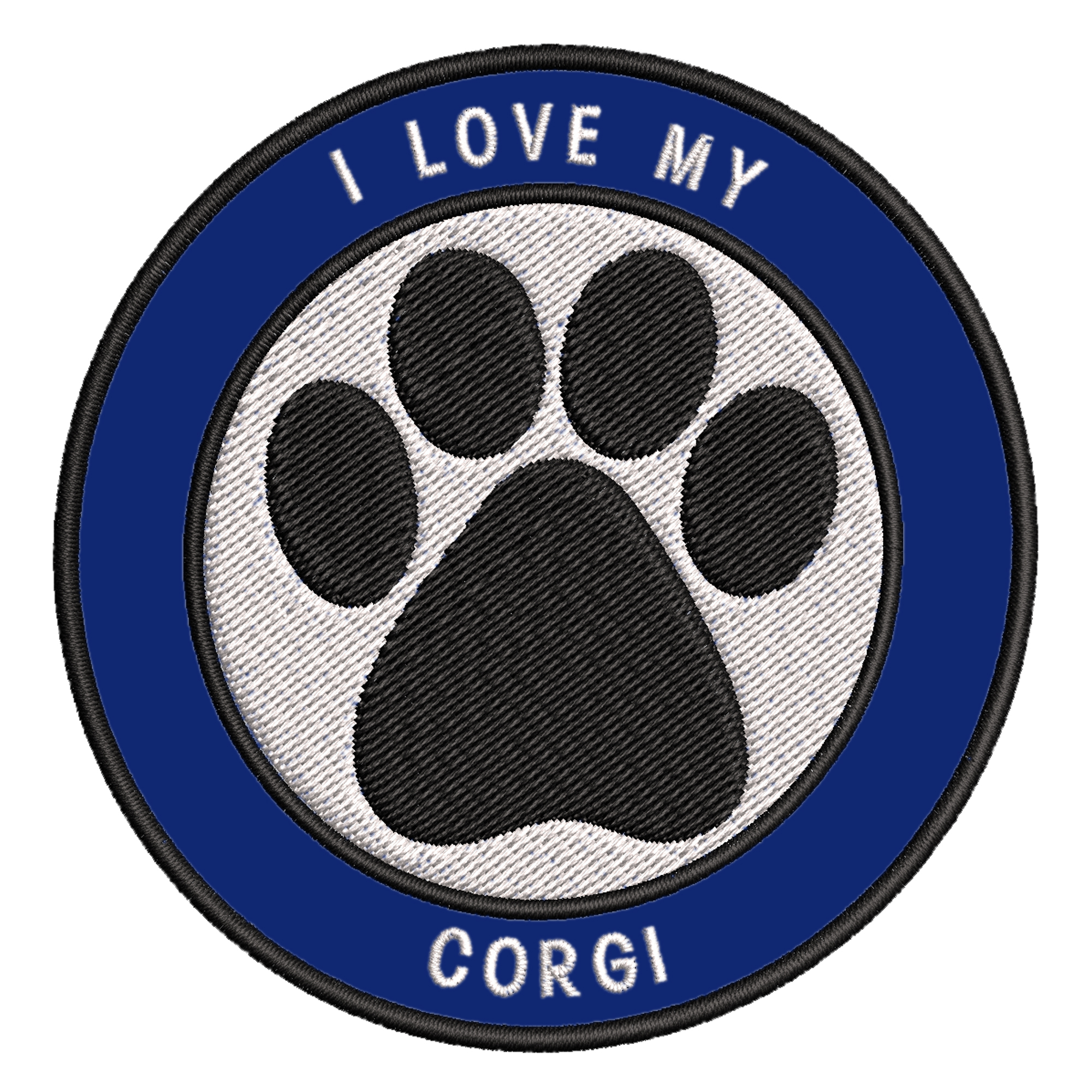 thumbnail 68  - I Love my Corgi 3.5&#034; Embroidered Iron or Sew-on Patch Canine Dog Breed Series
