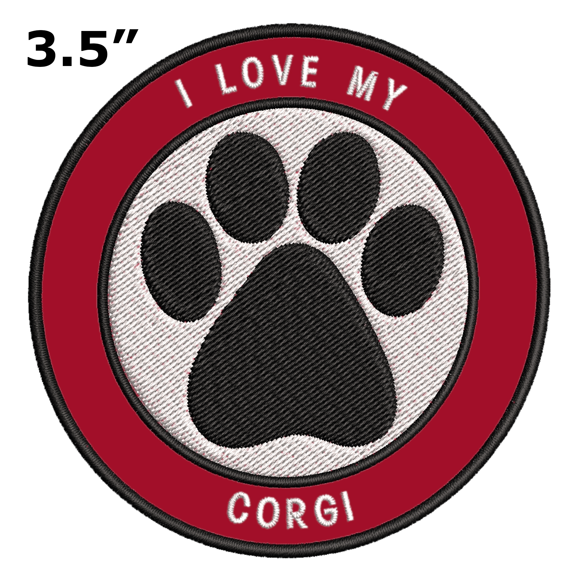 thumbnail 70  - I Love my Corgi 3.5&#034; Embroidered Iron or Sew-on Patch Canine Dog Breed Series