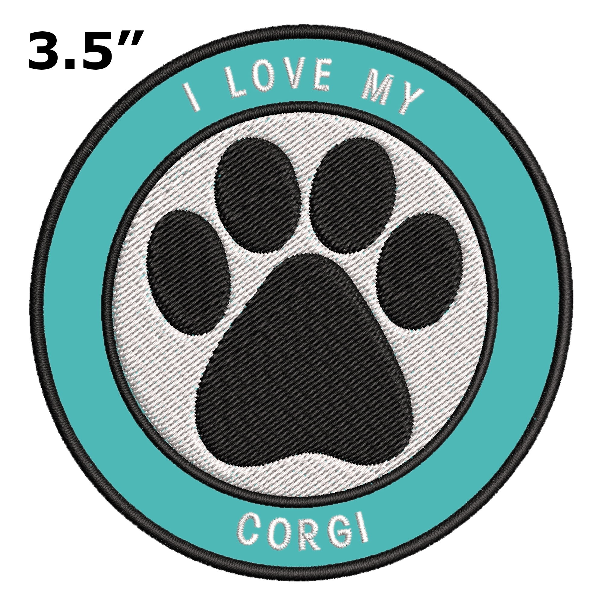 thumbnail 73  - I Love my Corgi 3.5&#034; Embroidered Iron or Sew-on Patch Canine Dog Breed Series