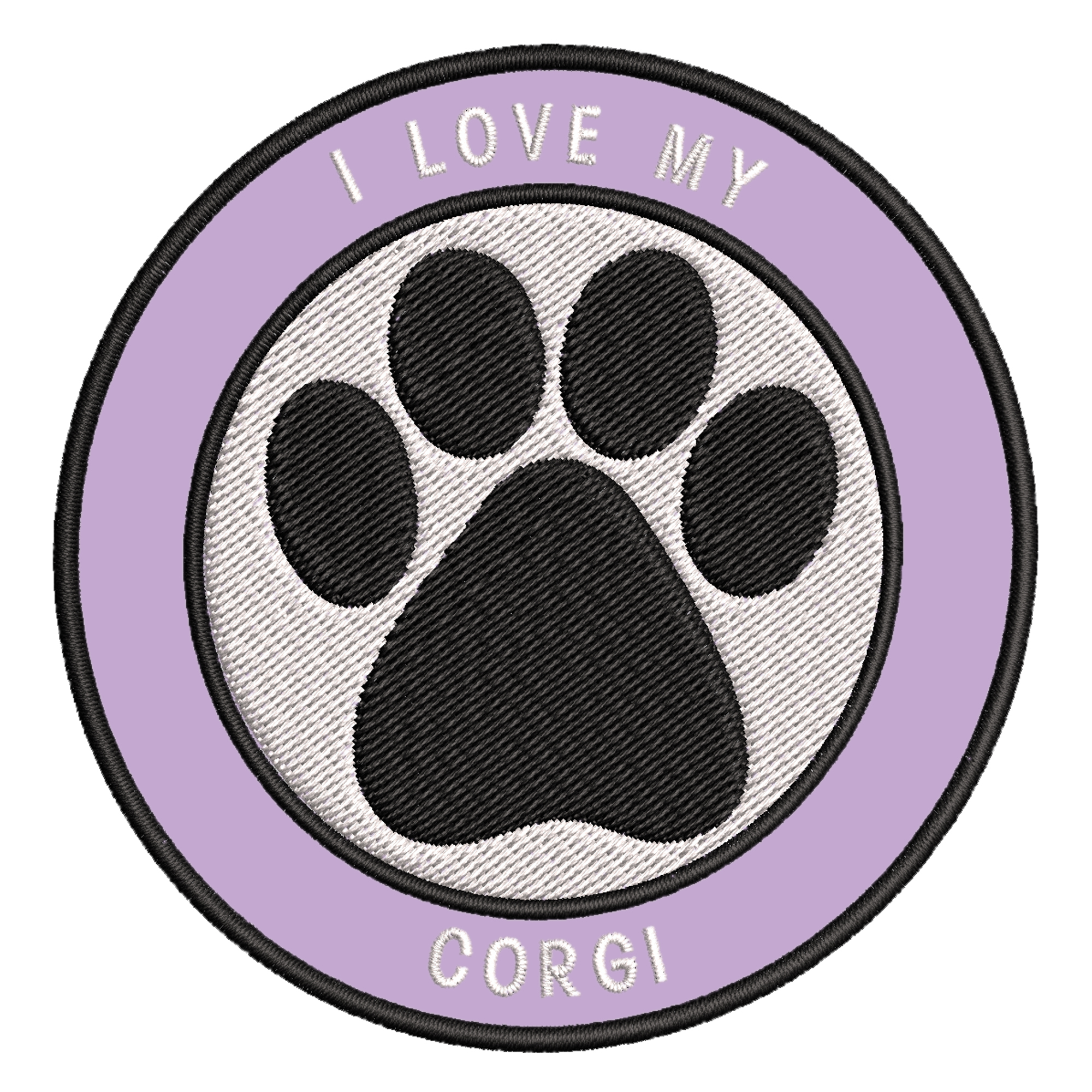 thumbnail 86  - I Love my Corgi 3.5&#034; Embroidered Iron or Sew-on Patch Canine Dog Breed Series