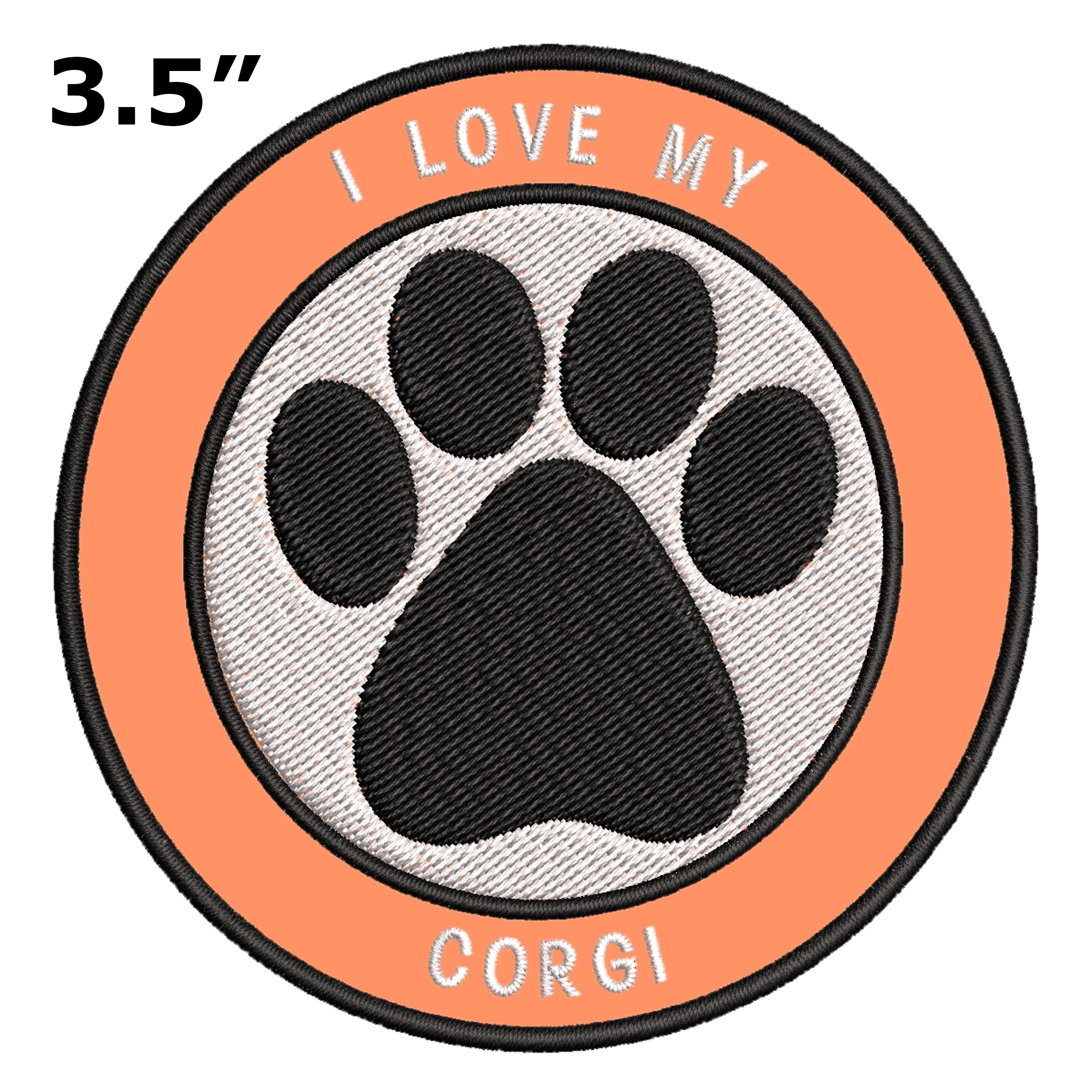 thumbnail 88  - I Love my Corgi 3.5&#034; Embroidered Iron or Sew-on Patch Canine Dog Breed Series