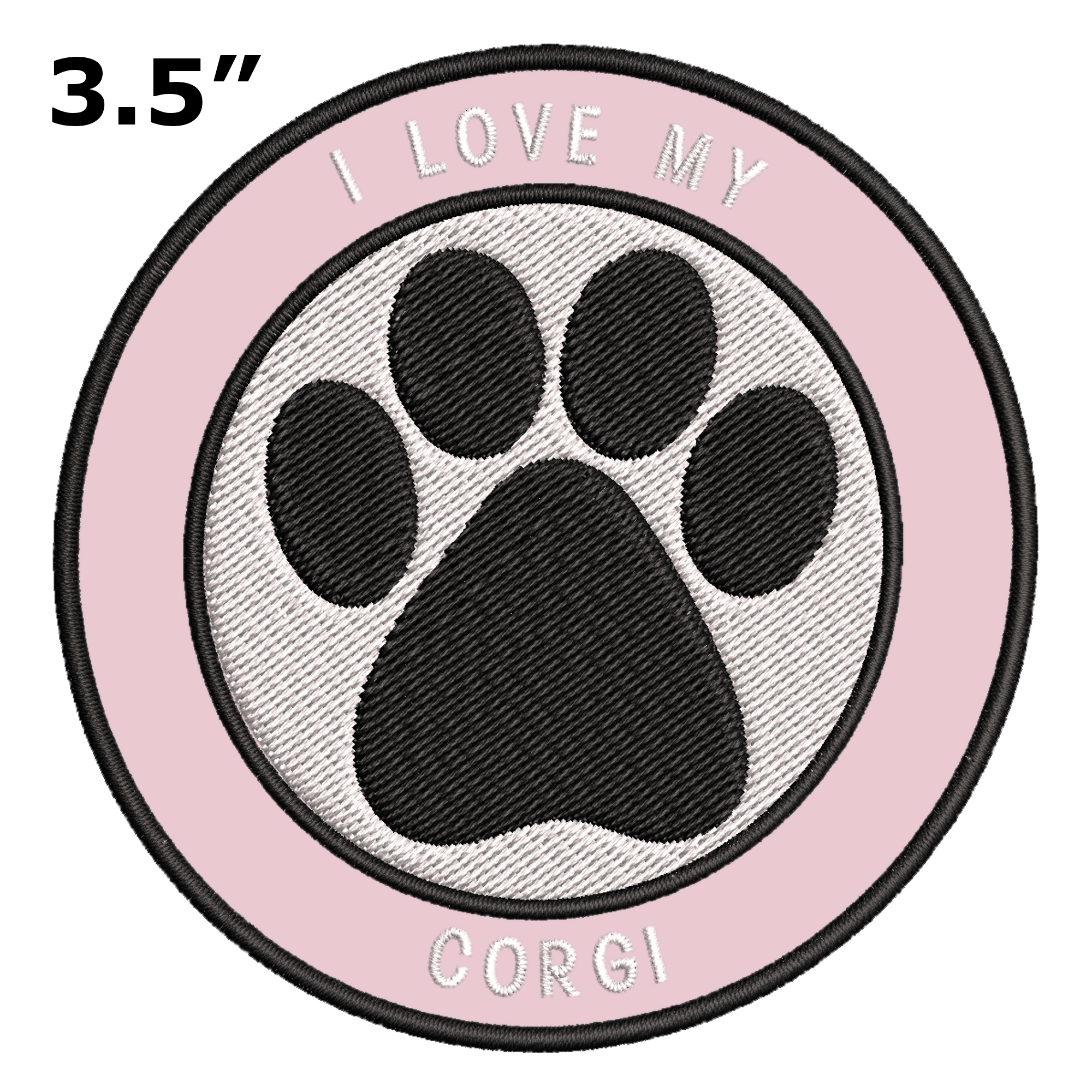 thumbnail 91  - I Love my Corgi 3.5&#034; Embroidered Iron or Sew-on Patch Canine Dog Breed Series