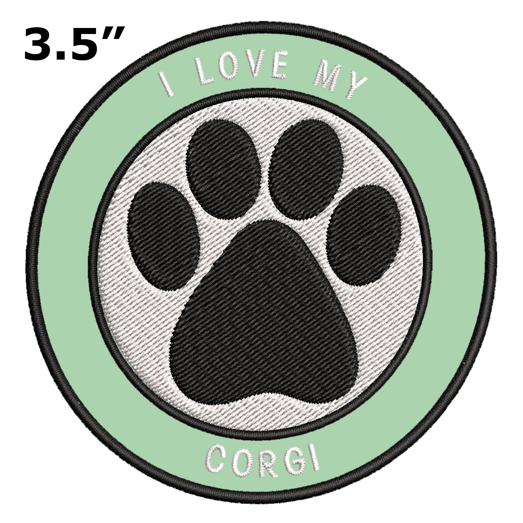 thumbnail 100  - I Love my Corgi 3.5&#034; Embroidered Iron or Sew-on Patch Canine Dog Breed Series